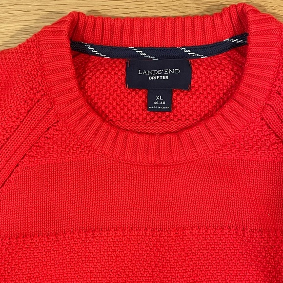 Lands End Drifter Crew Neck 100% Baumwolle Sweater *Like New*. Size XL - Picture 2 of 5